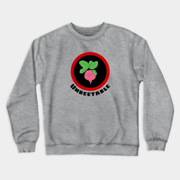 Unbeetable - Beetroot Pun Crewneck Sweatshirt by Allthingspunny